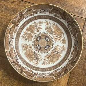 Antique Chinese Export Sepia Brown Fitzhugh Porcelain Dish, Circa 1820, 6.25”